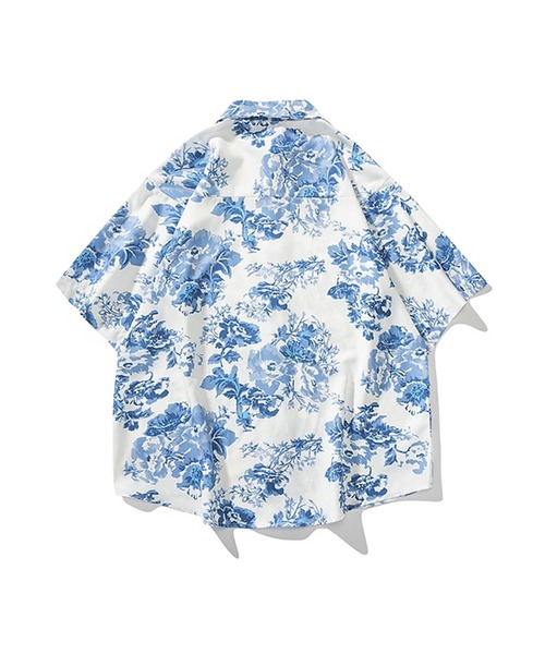 HOOK（フック）の「【HOOK】古着風総柄ビッグアロハシャツ (SS)（シャツ/ブラウス・メンズ・ピンク/ダークグリーン/ライトベージュ/ブルー系その他2/ライトブルー/ホワイト・XL/M/L）」の14枚目の写真