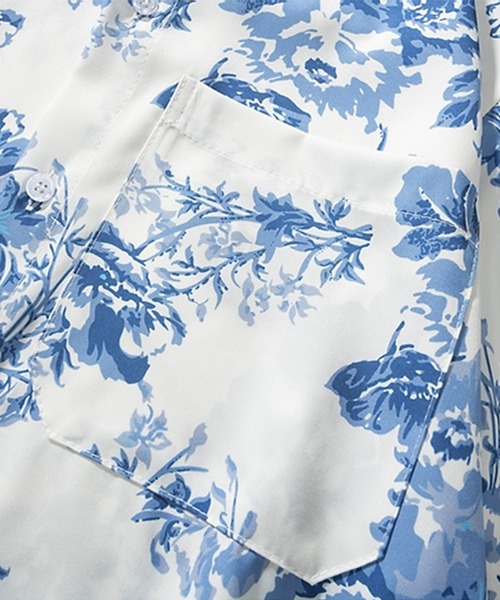 HOOK（フック）の「【HOOK】古着風総柄ビッグアロハシャツ (SS)（シャツ/ブラウス・メンズ・ピンク/ダークグリーン/ライトベージュ/ブルー系その他2/ライトブルー/ホワイト・XL/M/L）」の15枚目の写真