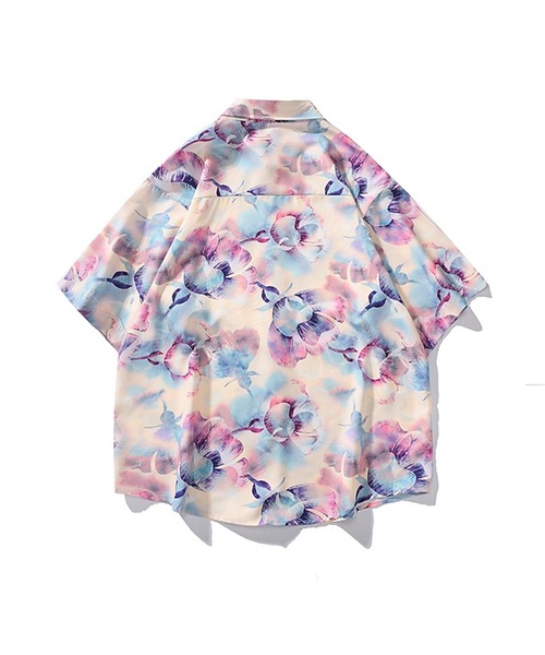 HOOK（フック）の「【HOOK】古着風総柄ビッグアロハシャツ (SS)（シャツ/ブラウス・メンズ・ピンク/ダークグリーン/ライトベージュ/ブルー系その他2/ライトブルー/ホワイト・XL/M/L）」の19枚目の写真