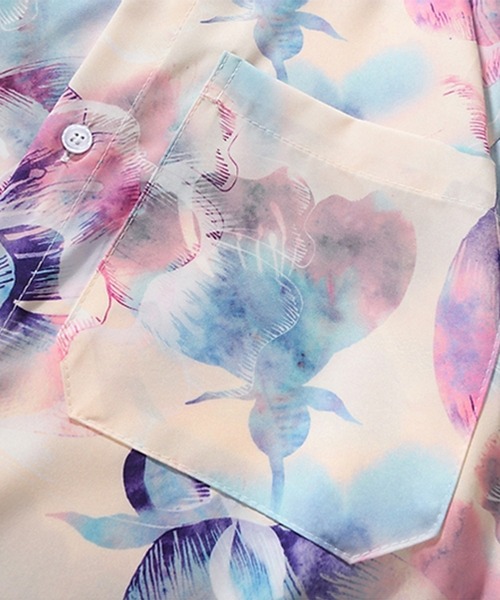 HOOK（フック）の「【HOOK】古着風総柄ビッグアロハシャツ (SS)（シャツ/ブラウス・メンズ・ピンク/ダークグリーン/ライトベージュ/ブルー系その他2/ライトブルー/ホワイト・XL/M/L）」の20枚目の写真