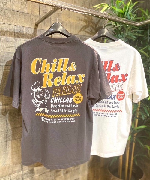 【ほぼ新品】EVERYDAY I LIKE. Relax Tシャツ chillax（チラックス）の「【CHILLAX】 空紡糸天竺 Chill&Relax RARLOR
