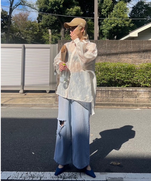 AMAIL(アマイル)の「Almond flower shirt(シャツ/ブラウス・レディース・アイボリー/ブラック・FREE)」の9枚目の写真