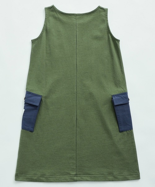 Lee(リー)の「【Lee OUTDOORS】【110/130/150cm】キッズ ノースリーブドレス 親子お揃いコーデ可(ワンピース・キッズ・ベージュ/オリーブ/ホワイト・150/130/110)」の14枚目の写真