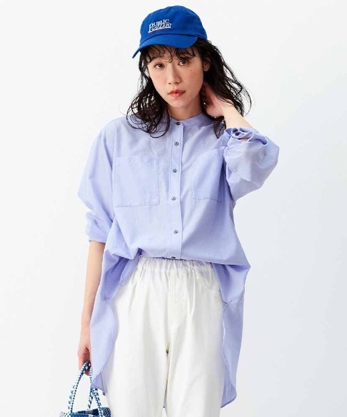 Live in comfort(リブインコンフォート)の「リブ イン コンフォート サラッとはおって着こなしの幅広がる 大人の彩りシアーシャツ(シャツ/ブラウス・レディース・グリーン/ブルー系その他/イエロー・MEDIUM/LARGE/X-LARGE/XX-LARGE/SMALL)」の3枚目の写真