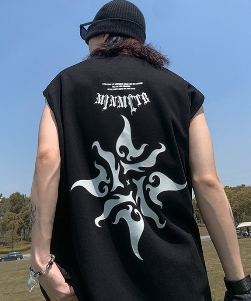 MGV(エムジーヴィー)の「ロゴプリントルーズノースリーブ(タンクトップ・メンズ・グレー/ブラック/ホワイト/ピンク・MEDIUM/LARGE/X-LARGE)」の5枚目の写真
