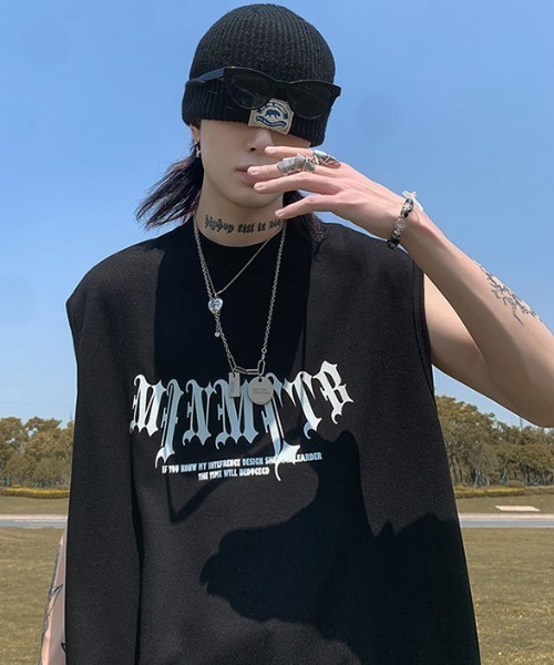 MGV(エムジーヴィー)の「ロゴプリントルーズノースリーブ(タンクトップ・メンズ・グレー/ブラック/ホワイト/ピンク・MEDIUM/LARGE/X-LARGE)」の12枚目の写真