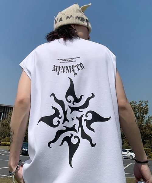 MGV(エムジーヴィー)の「ロゴプリントルーズノースリーブ(タンクトップ・メンズ・グレー/ブラック/ホワイト/ピンク・MEDIUM/LARGE/X-LARGE)」の14枚目の写真