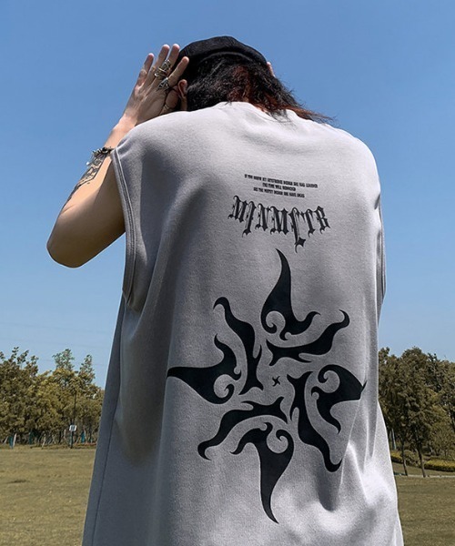 MGV(エムジーヴィー)の「ロゴプリントルーズノースリーブ(タンクトップ・メンズ・グレー/ブラック/ホワイト/ピンク・MEDIUM/LARGE/X-LARGE)」の18枚目の写真