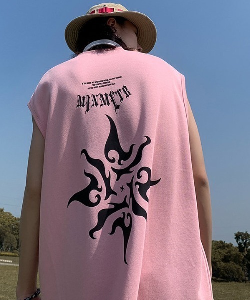 MGV(エムジーヴィー)の「ロゴプリントルーズノースリーブ(タンクトップ・メンズ・グレー/ブラック/ホワイト/ピンク・MEDIUM/LARGE/X-LARGE)」の6枚目の写真