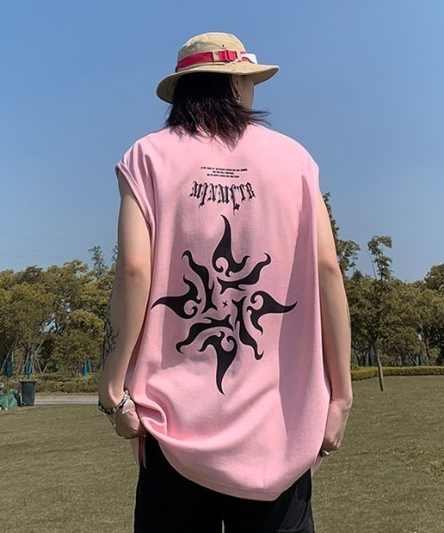 MGV(エムジーヴィー)の「ロゴプリントルーズノースリーブ(タンクトップ・メンズ・グレー/ブラック/ホワイト/ピンク・MEDIUM/LARGE/X-LARGE)」の13枚目の写真
