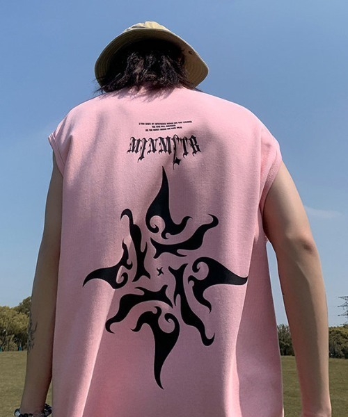 MGV(エムジーヴィー)の「ロゴプリントルーズノースリーブ(タンクトップ・メンズ・グレー/ブラック/ホワイト/ピンク・MEDIUM/LARGE/X-LARGE)」の8枚目の写真