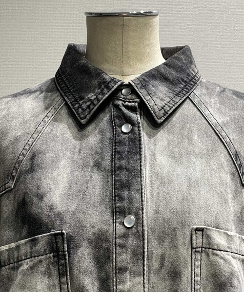 PAGEBOY（ページボーイ）の「ブリーチリメイクデニムシャツ（シャツ