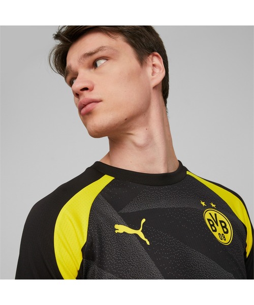PUMA(プーマ)の「PUMA プーマ メンズ ドルトムント 2023-24 プレマッチ シャツ(Tシャツ/カットソー・メンズ・ブラック×イエロー・LARGE/MEDIUM/SMALL/X-LARGE/X-SMALL)」の5枚目の写真