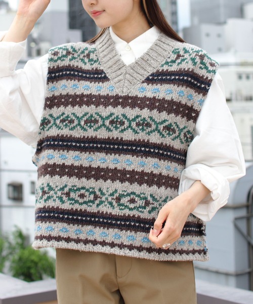 shinzone ヘリンボーンベスト Shinzone｜【30%OFF】ヘリンボーンジレ ベスト HERRINGBONE GILET