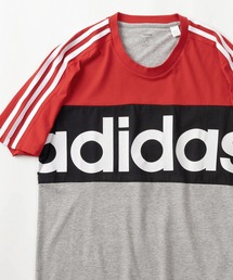 adidas（アディダス）の「【adidas/アディダス】ESSENTIALS ビッグロゴプリント カラーブロック 半袖Tシャツ/クルーネックT（Tシャツ/カットソー）」