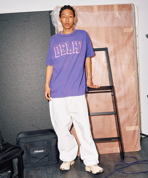 Lee（リー）の「Lee/リー【ルーズペインターパンツ】【X-LINE】デニム/カラー ワイドペインターパンツ（デニムパンツ・メンズ・コーラル/ライトグリーン/ブラウン/グリーン/ホワイト/ブラック/ダークグリーン/パープル/オレンジ/ダークインディゴブルー・SMALL/MEDIUM/LARGE/X-LARGE/X-SMALL）」の13枚目の写真