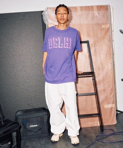 Lee（リー）の「Lee/リー【ルーズペインターパンツ】【X-LINE】デニム/カラー ワイドペインターパンツ（デニムパンツ・メンズ・コーラル/ライトグリーン/ブラウン/グリーン/ホワイト/ブラック/ダークグリーン/パープル/オレンジ/ダークインディゴブルー・SMALL/MEDIUM/LARGE/X-LARGE/X-SMALL）」の14枚目の写真