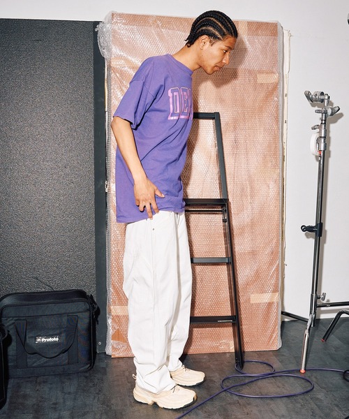 Lee（リー）の「Lee/リー【ルーズペインターパンツ】【X-LINE】デニム/カラー ワイドペインターパンツ（デニムパンツ・メンズ・コーラル/ライトグリーン/ブラウン/グリーン/ホワイト/ブラック/ダークグリーン/パープル/オレンジ/ダークインディゴブルー・SMALL/MEDIUM/LARGE/X-LARGE/X-SMALL）」の16枚目の写真