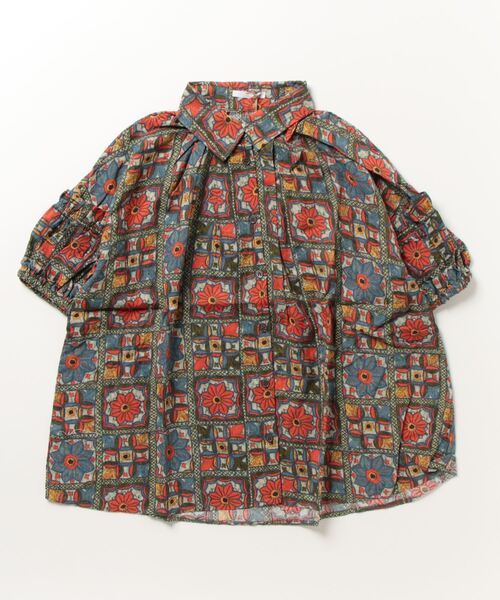 sandy（サンディー）の「【sandy】プリントレギュラーカラーシャツ（Tシャツ/カットソー・レディース・ブルー/グリーン/その他・FREE）」の2枚目の写真