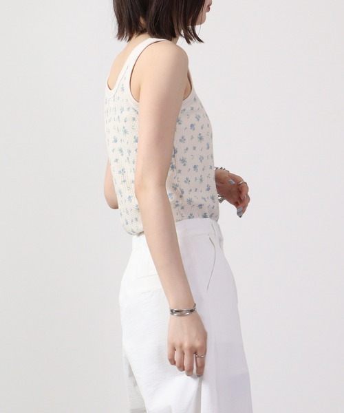 JEMORGAN（ジェーイーモーガン）の「JEMORGAN ワッフル花柄タンクトップ（パック入り）（タンクトップ・レディース・サックスブルー/ピンク・F）」の8枚目の写真