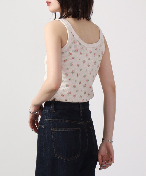 JEMORGAN（ジェーイーモーガン）の「JEMORGAN ワッフル花柄タンクトップ（パック入り）（タンクトップ・レディース・サックスブルー/ピンク・F）」の17枚目の写真