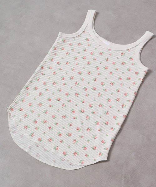 JEMORGAN（ジェーイーモーガン）の「JEMORGAN ワッフル花柄タンクトップ（パック入り）（タンクトップ・レディース・サックスブルー/ピンク・F）」の21枚目の写真