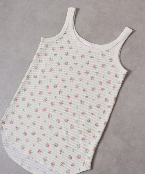 JEMORGAN（ジェーイーモーガン）の「JEMORGAN ワッフル花柄タンクトップ（パック入り）（タンクトップ・レディース・サックスブルー/ピンク・F）」の22枚目の写真