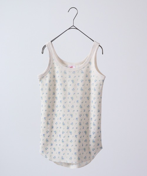 JEMORGAN（ジェーイーモーガン）の「JEMORGAN ワッフル花柄タンクトップ（パック入り）（タンクトップ・レディース・サックスブルー/ピンク・F）」の3枚目の写真