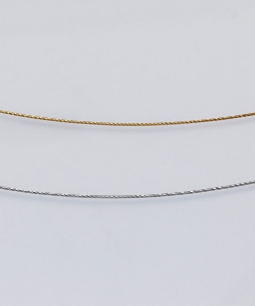 Phoebe(フィービィー)の「≪雑誌掲載≫【金属アレルギー対応】エレチェーンネックレス/全長:41cm+5cm/サージカルステンレス(ネックレス・レディース・シルバー/イエローゴールド・FREE)」の8枚目の写真