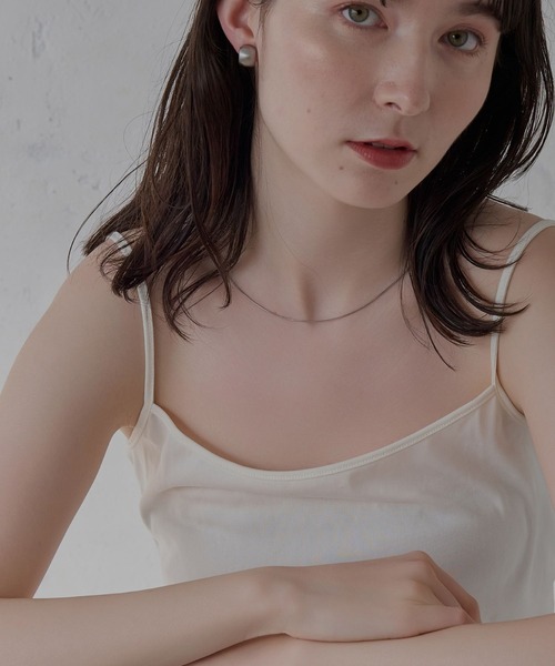 Phoebe(フィービィー)の「≪雑誌掲載≫【金属アレルギー対応】エレチェーンネックレス/全長:41cm+5cm/サージカルステンレス(ネックレス・レディース・シルバー/イエローゴールド・FREE)」の17枚目の写真