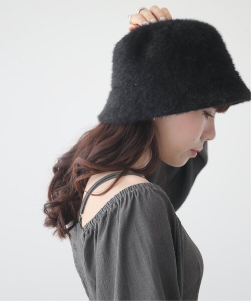 RAY CASSIN（レイカズン）の「カタログ掲載/シャギーバケットハット（ハット・レディース・キナリ/ベージュ/ブラック/グリーン・FREE）」の2枚目の写真