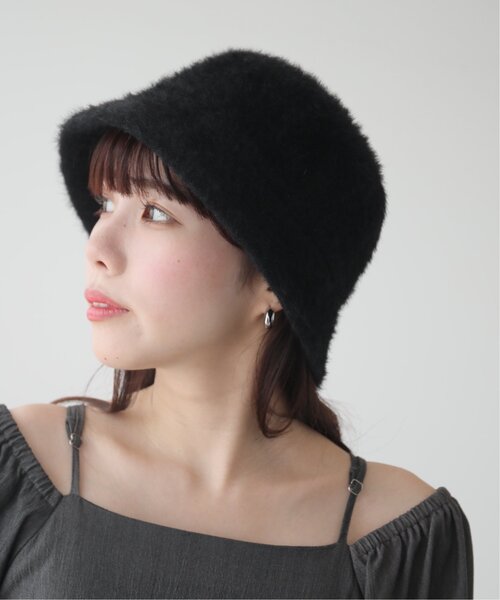 RAY CASSIN（レイカズン）の「カタログ掲載/シャギーバケットハット（ハット・レディース・キナリ/ベージュ/ブラック/グリーン・FREE）」の6枚目の写真