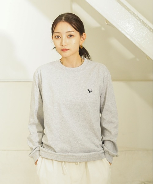 HANES(ヘインズ)の「【HANES/ヘインズ】BEEFY ワンポイント ロングTシャツ H8-X40 ビーフィー ロンT ヘビーウェイト ユニセックス コットン100%(Tシャツ/カットソー・メンズ・ホワイト/ブラック/グレー/ネイビー・MEDIUM/LARGE/X-LARGE/SMALL)」の7枚目の写真
