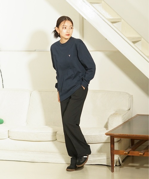 HANES(ヘインズ)の「【HANES/ヘインズ】BEEFY ワンポイント ロングTシャツ H8-X40 ビーフィー ロンT ヘビーウェイト ユニセックス コットン100%(Tシャツ/カットソー・メンズ・ホワイト/ブラック/グレー/ネイビー・MEDIUM/LARGE/X-LARGE/SMALL)」の12枚目の写真