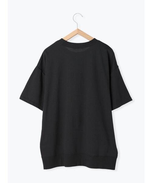 Samansa Mos2 blue（サマンサモスモスブルー）の「ミニ裏毛ロゴプルオーバー（Tシャツ/カットソー・レディース・チャコールグレー/オフホワイト/トップグレー・F）」の17枚目の写真