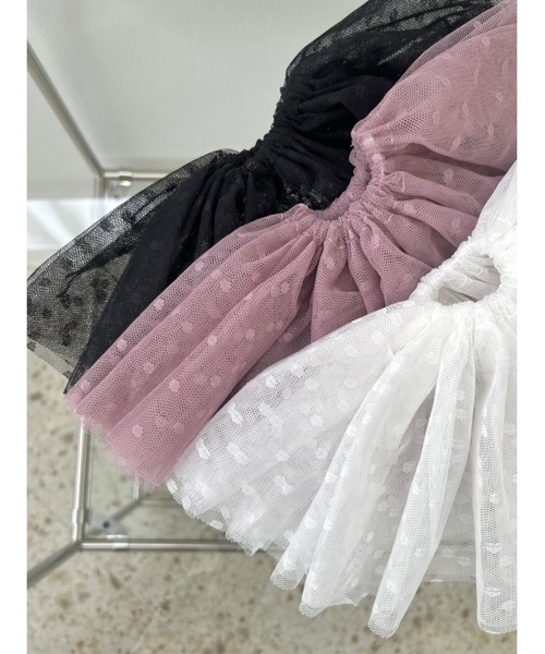 jumelle（ジュメロ）の「dotty big shushu（シュシュ・レディース・アイボリー/ピンク/ブラック・FREE）」の3枚目の写真