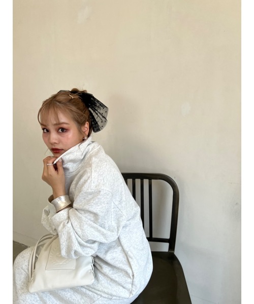 jumelle（ジュメロ）の「dotty big shushu（シュシュ・レディース・アイボリー/ピンク/ブラック・FREE）」の5枚目の写真