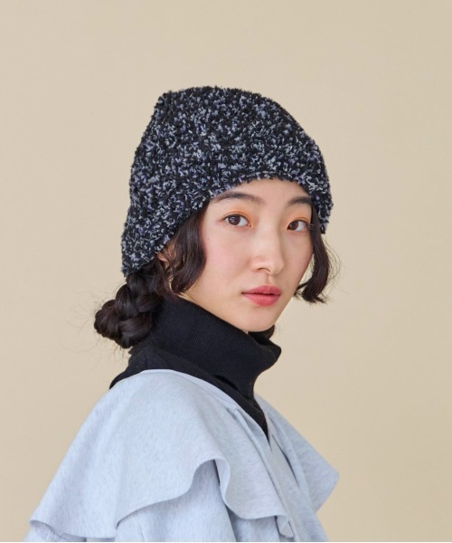 kaorinomori(カオリノモリ)の「kaorinomori ルナニット(ニットキャップ/ビーニー・レディース・ホワイト/ピンク/ブラック・FREE)」の5枚目の写真