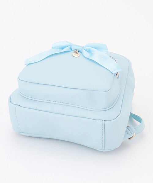 ANY（エニィ）の「リボン 合皮 リュックサック（ショルダーバッグ・キッズ・ライラック系8/ブラック系/サックスブルー系・F）」の14枚目の写真