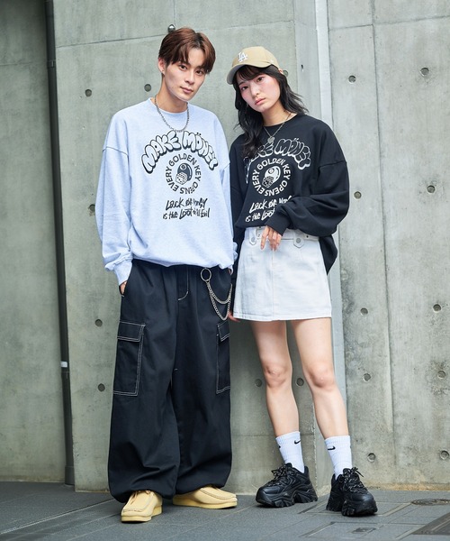 SPINNS（スピンズ）の「【ユニセックスで着用可能】裏毛スウェット 8ボール（スウェット・メンズ・アッシュグレー/ブラック/オレンジ/スミクロ・ONESIZE）」の21枚目の写真