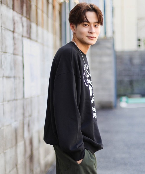 SPINNS（スピンズ）の「【ユニセックスで着用可能】裏毛スウェット 8ボール（スウェット・メンズ・アッシュグレー/ブラック/オレンジ/スミクロ・ONESIZE）」の19枚目の写真