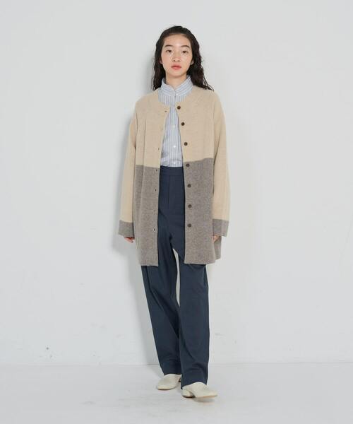 conges payes ADIEU TRISTESSE（コンジェ ペイエ アデュートリステス）の「ノータックパンツ（その他パンツ・レディース・ネイビー/カーキ/チャコールグレー・38）」の8枚目の写真