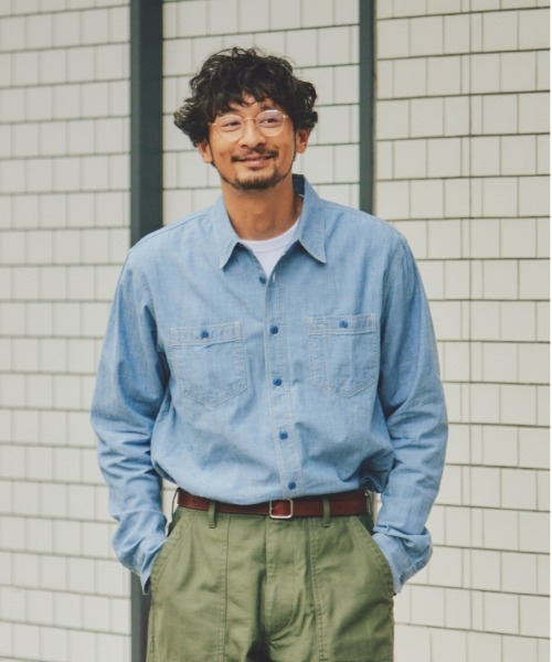 BACK NUMBER】ロングスリーブシャンブレーワークシャツ（シャツ