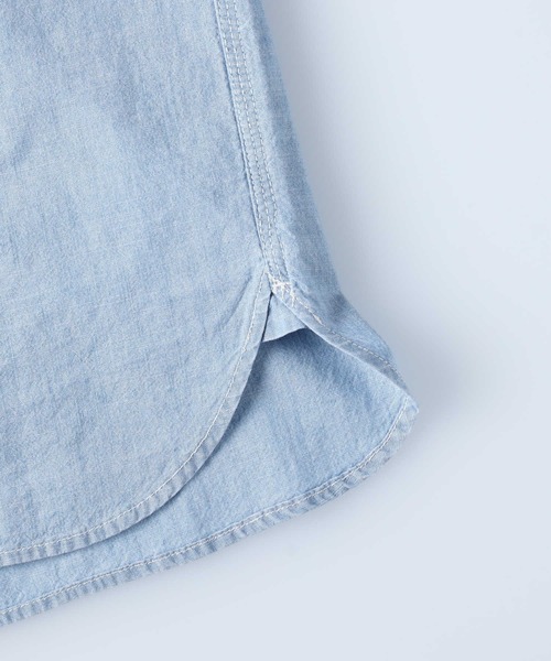 BACK NUMBER（バックナンバー）の「BACK NUMBER(バックナンバー)シャンブレーワークシャツ（シャツ/ブラウス・メンズ・ライトインディゴブルー/ダークグレー・L/XL/M）」の11枚目の写真