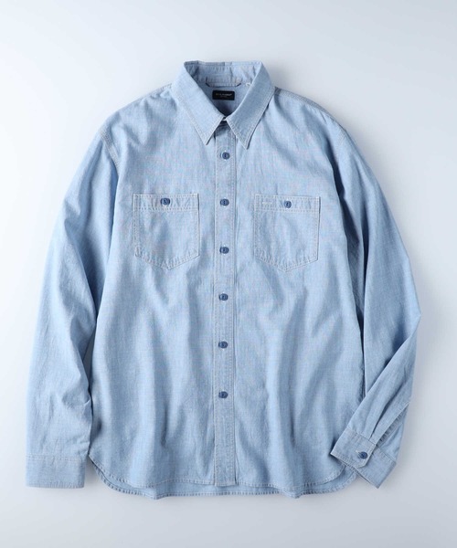 BACK NUMBER（バックナンバー）の「BACK NUMBER(バックナンバー)シャンブレーワークシャツ（シャツ/ブラウス・メンズ・ライトインディゴブルー/ダークグレー・L/XL/M）」の22枚目の写真