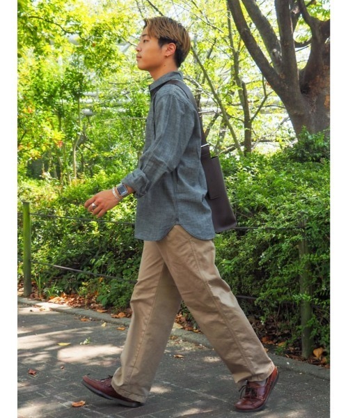 BACK NUMBER（バックナンバー）の「BACK NUMBER(バックナンバー)シャンブレーワークシャツ（シャツ/ブラウス・メンズ・ライトインディゴブルー/ダークグレー・L/XL/M）」の4枚目の写真