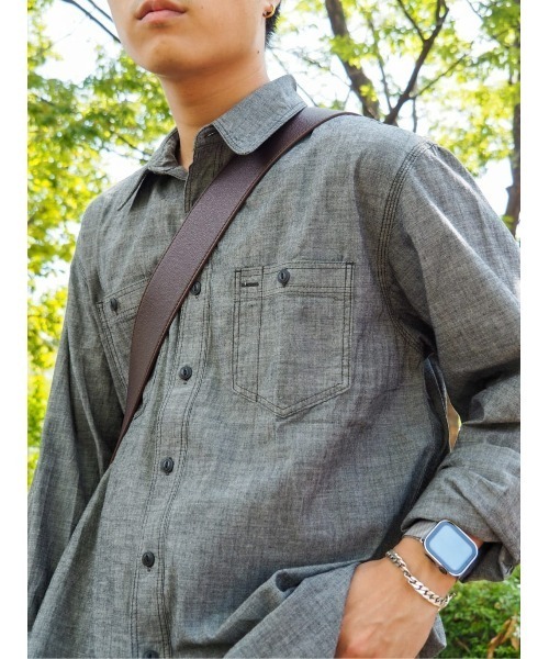 BACK NUMBER】ロングスリーブシャンブレーワークシャツ（シャツ