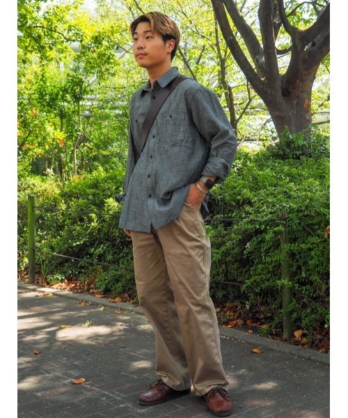 BACK NUMBER】ロングスリーブシャンブレーワークシャツ（シャツ