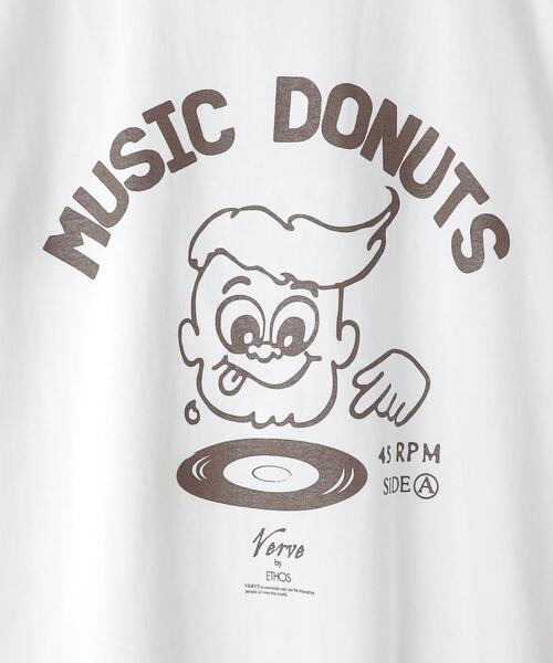 VERVE（ヴァーヴ）の「【別注】 ＜VERVE＞  MUSIC DONUTS Tシャツ（Tシャツ/カットソー・メンズ・ホワイト・XL/L/M）」の5枚目の写真