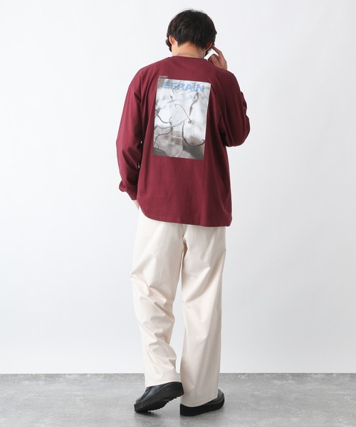 RAGEBLUE（レイジブルー）の「天竺/バックプリントフォトTシャツ（Tシャツ/カットソー・メンズ・ダークグリーン/ワインレッド/ホワイト/ブラック・LARGE/MEDIUM）」の19枚目の写真